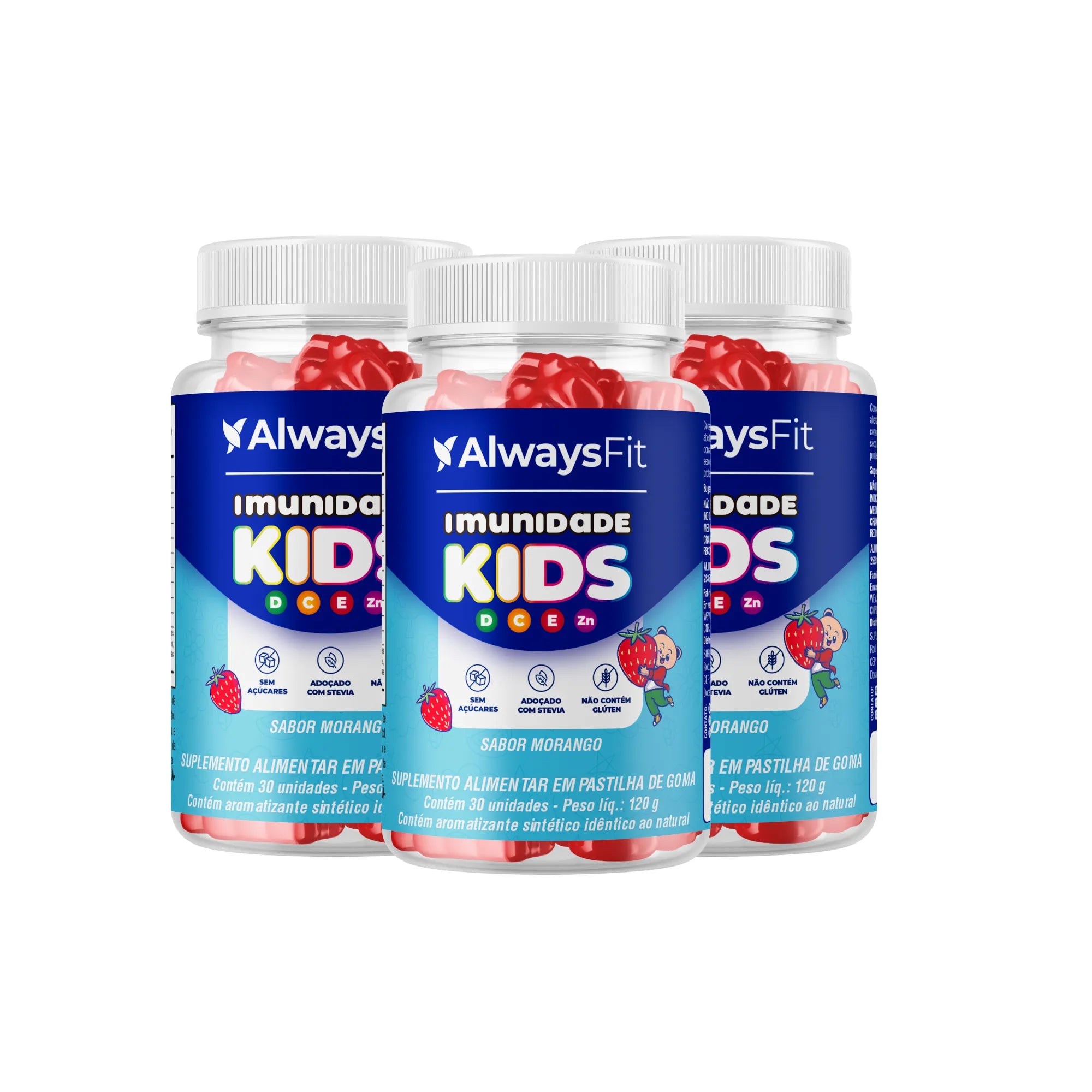 Gummy Kids - Vitamina C, Vitamina D3, Vitamina E e Zinco - 30 Gummies