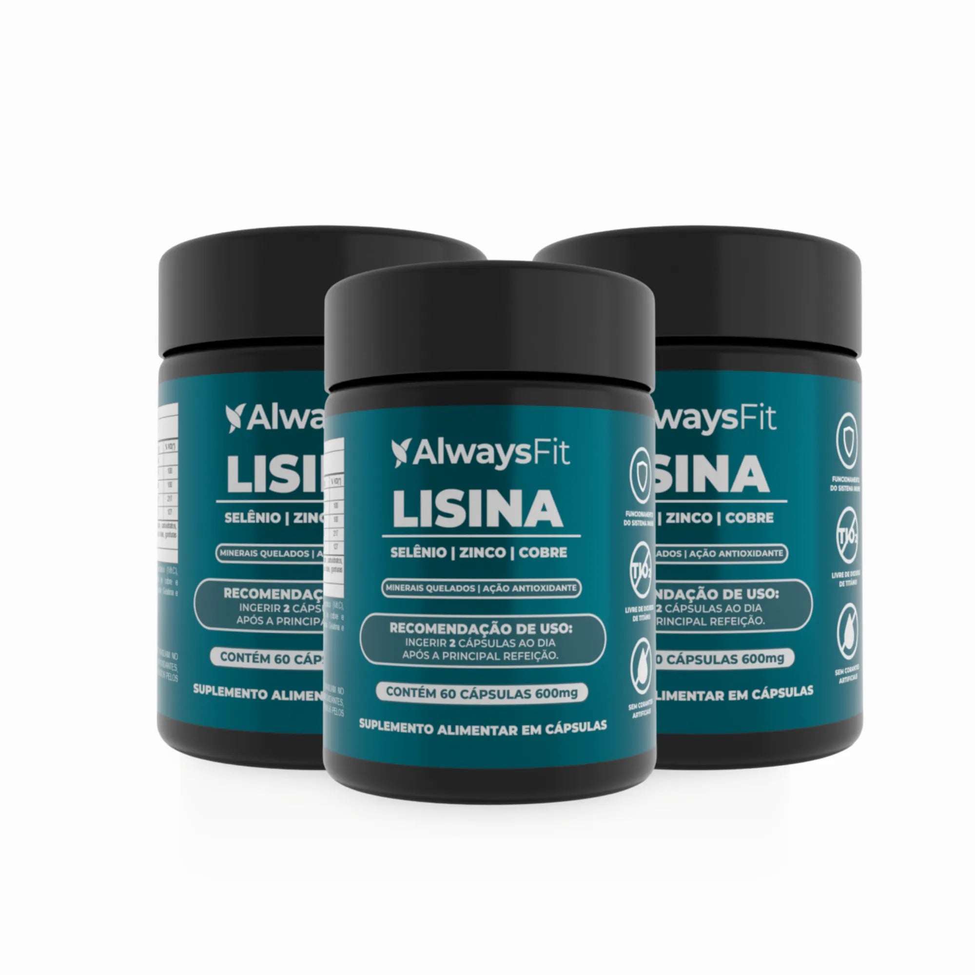 L-Lisina Composta - Lisina, Vitamina C, Zinco, Selênio e Cobre