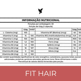 FitHair® - Biotina, Zinco, Ferro, Cobre, Cisteína e + Vitaminas - 30 Cápsulas